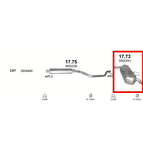 Bosal: 185-365, , OPEL SIGNUM